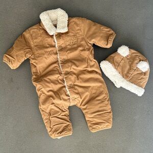 Baby Gap Corduroy and Sherpa One-Piece Outfit Set
